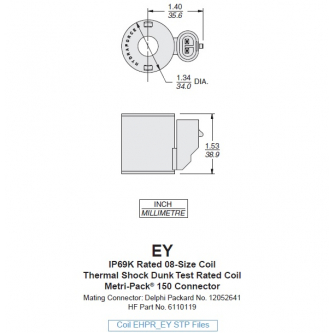 Coil 24VDC 26.3W h = 38.9mm